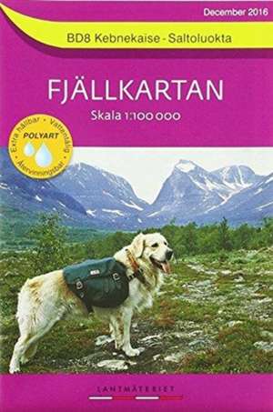 Fjällkartan 1 : 100 000 BD8 Kebnekaise - Saltoluokta Bergwanderkarte