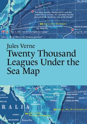 Jules Verne: Twenty Thousand Leagues Under the Sea Map de Martin Thelander Paris Grafik