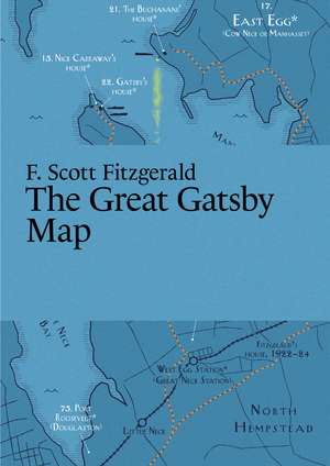 F. Scott Fitzgerald: The Great Gatsby Map de Martin Thelander