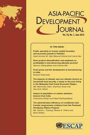 Asia-Pacific Development Journal, Vol. 23, No.1, June 2016 de United Nations Publications