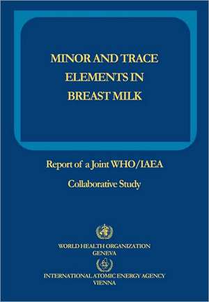 Minor and Trace Elements in Breast Milk: Report of a Joint Who/IAEA Collaborative Study de Iaea