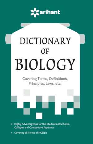 Dictionary of Biology de Experts Arihant