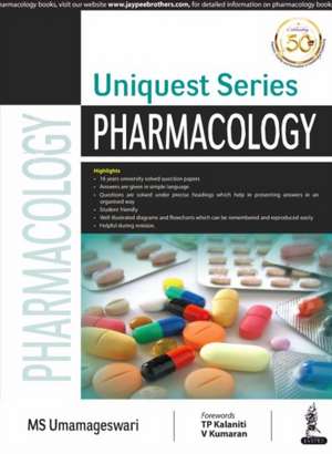 Uniquest Series Pharmacology de MS Umamageswari