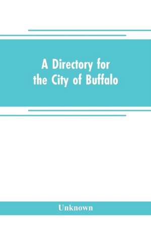 A directory for the city of Buffalo de Unknown