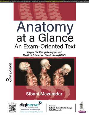 Anatomy at a Glance: An Exam-Oriented Text de Sibani Mazumdar