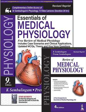 Essentials of Medical Physiology: With Free Review of Medical Physiology de K Sembulingam