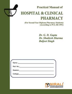 HOSPITAL AND CLINICAL PHARMACY de G. D. Gupta