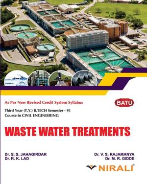 WASTE WATER TREATMENTS de Jahagirdar S. S.