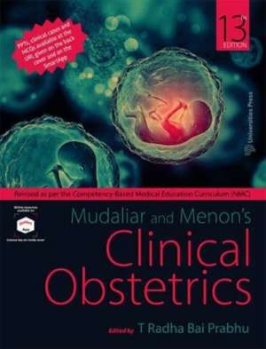 Mudaliar and Menon's Clinical Obstetrics de Radha Bai T. Prabhu