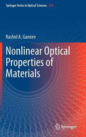 Nonlinear Optical Properties of Materials de Rashid A. Ganeev