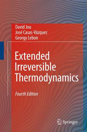 Extended Irreversible Thermodynamics de David Jou