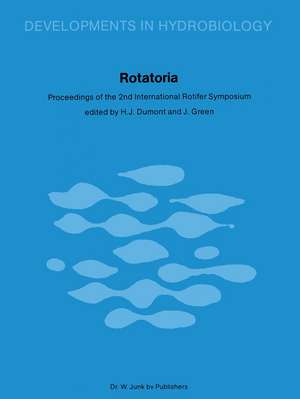 Rotatoria: Proceedings of the 2nd International Rotifer Symposium held at Gent, September 17–21, 1979 de Henri J. Dumont