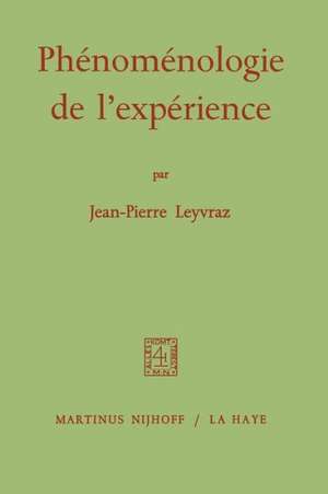 Phénoménologie de L'expérience de J.-P. Leyvraz