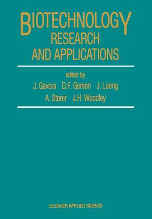 Biotechnology Research and Applications de J. Gavora