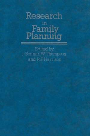 Research in Family Planning de J. Bonnar