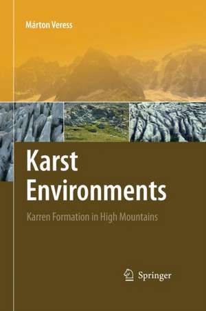 Karst Environments: Karren Formation in High Mountains de Márton Veress