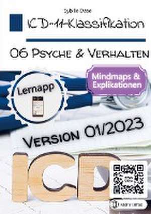 ICD-11-Klassifikation 06: Psychische Störungen, Verhaltensstörungen oder neuronale Entwicklungsstörungen Version 01/2023 de Sybille Disse