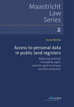 Access to Personal Data in Public Land Registers de Berlee, Anna