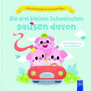 Geschichtenbuch mit Spielfigur - Die drei kleinen Schweinchen sausen davon de Julie Harman