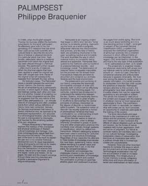 Palimpsest de Philippe Braquenier