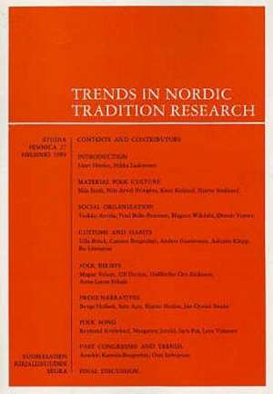 Trends in Nordic Tradition Research de Lauri Honko