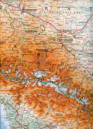 Caucasus Geographical Map 1 : 1 000 000