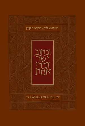 Koren Five Megillot, Hebrew/English, Personal Size, Paperback de Adin Steinsaltz