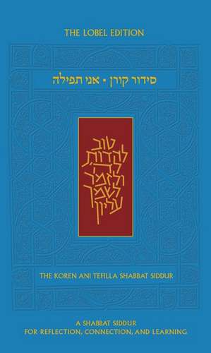 Koren Ani Tefilla Shabbat Siddur, Ashkenaz, Compact, Hebrew/English de Jonathan Sacks