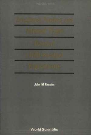MIXED TYPE PARTIAL DIFFERENT- IAL EQUATI de Rassias J M