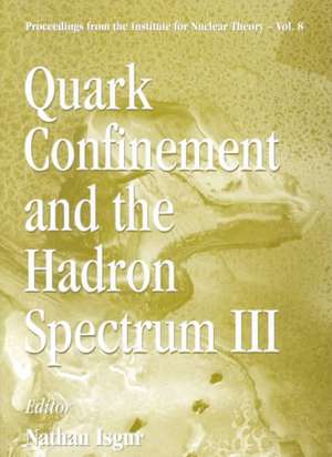 Quark Confinement and the Hadron Spectrum III: Collected Papers of the New York University Mathematical Finance Seminar (Vol II) de Nathan Isgur