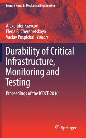 Durability of Critical Infrastructure, Monitoring and Testing: Proceedings of the ICDCF 2016 de Alexander Kravcov