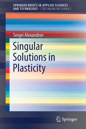 Singular Solutions in Plasticity de Sergei Alexandrov