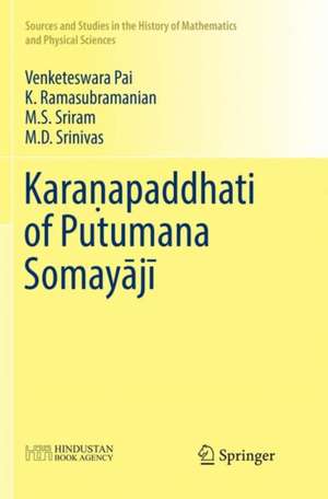 Karaṇapaddhati of Putumana Somayājī de Venketeswara Pai