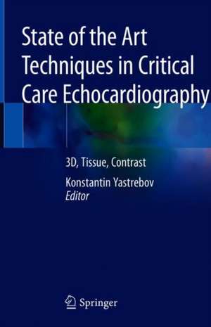 State of the Art Techniques in Critical Care Echocardiography: 3D, Tissue, Contrast de Konstantin Yastrebov