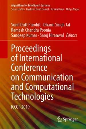 Proceedings of International Conference on Communication and Computational Technologies: ICCCT-2019 de Sunil Dutt Purohit