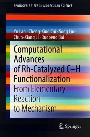 Computational Advances of Rh-Catalyzed C–H Functionalization: From Elementary Reaction to Mechanism de Yu Lan