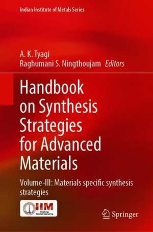 Handbook on Synthesis Strategies for Advanced Materials: Volume-III: Materials Specific Synthesis Strategies de A. K. Tyagi