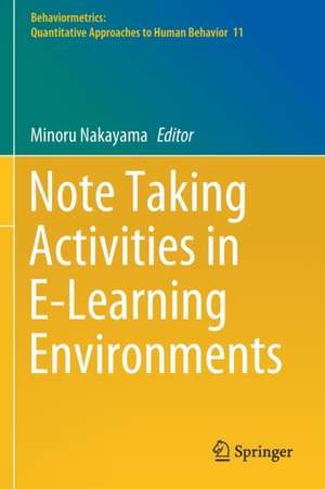 Note Taking Activities in E-Learning Environments de Minoru Nakayama