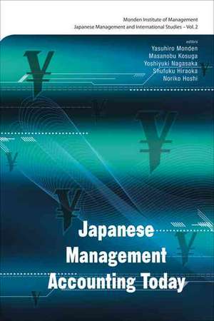 Japanese Management Accounting Today de Vasuhiro Monden