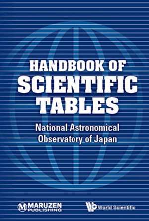 Handbook of Scientific Tables de National Astronomical Observatory Of Jap