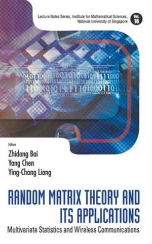 Random Matrix Theory and Its Applications de Zhidong Bai