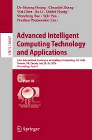 Advanced Intelligent Computing Technology and Applications de De-Shuang Huang
