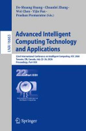 Advanced Intelligent Computing Technology and Applications de De-Shuang Huang
