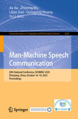 Man-Machine Speech Communication de Jia Jia