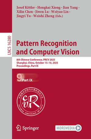 Pattern Recognition and Computer Vision de Josef Kittler
