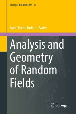 Analysis and Geometry of Random Fields de Anna Paola Todino