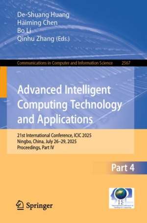 Advanced Intelligent Computing Technology and Applications de De-Shuang Huang