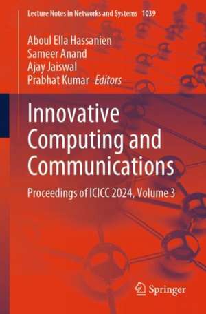 Innovative Computing and Communications de Aboul Ella Hassanien