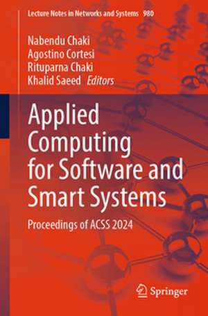 Applied Computing for Software and Smart Systems de Nabendu Chaki