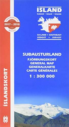 South East Iceland Map 1:300 000 de H H Hansen